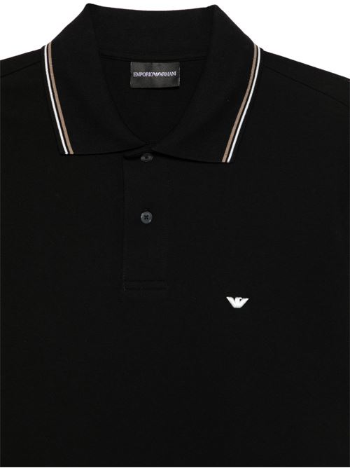 Polo uomo Emporio Armani nera con logo EMPORIO ARMANI | EM004606AF23090UC001